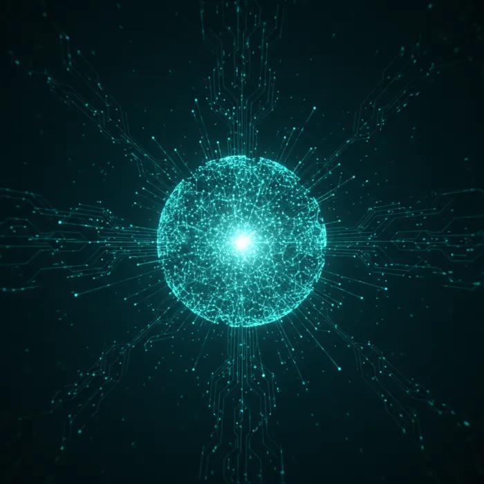 Neural network visualization representing evidence analysis